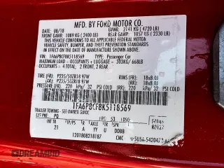 2019 Ford Mustang GT with VIN 1FA6P8CF8K5118569, listed as a Copart auction lot 55095225 with 90,313 mi miles and Clean Title. Bid and sale history available at carsss.com. Image 10.