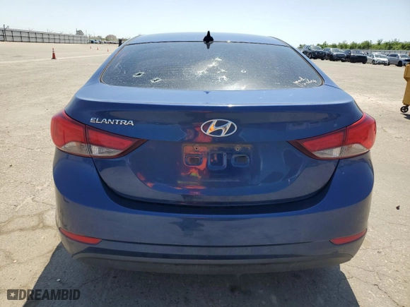 2016 Hyundai Elantra SE with VIN 5NPDH4AE4GH663371, listed as a Copart auction lot 52002665 with 181,205 mi miles and Salvage Title. Bid and sale history available at carsss.com. Image 6.