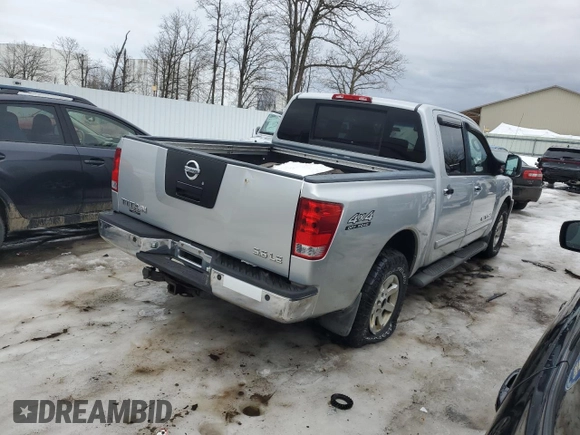 2005 Nissan Titan LE with VIN 1N6AA07B75N502911, listed as a Copart auction lot 47319305 with 208,218 mi miles and Clean Title. Bid and sale history available at carsss.com. Image 3.