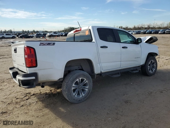 2021 Chevrolet Colorado 2WD Z71 with VIN 1GCGSDEN1M1200745, listed as a Copart auction lot 87751735 with 44,863 mi miles and Salvage Title. Bid and sale history available at carsss.com. Image 3.