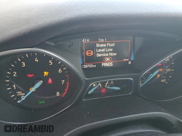 2016 Ford Focus SE with VIN 1FADP3KE9GL210781, listed as a Copart auction lot 46096645 with 39,703 mi miles and Salvage Title. Bid and sale history available at carsss.com. Image 9.
