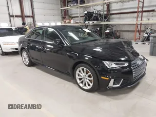 2019 Audi A4 Premium Plus with VIN WAUENAF48KA041431, listed as a IAAI auction lot 41977177 with 53,537 mi miles. Bid and sale history available at carsss.com. Image 1.