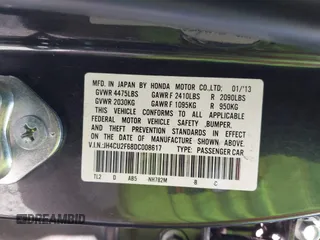 2013 Acura TSX Technology с VIN JH4CU2F68DC008617, выставлен на аукционе IAAI как лот 42392750 с пробегом 135 831 миль миль и . История ставок и продаж доступна на DreamBid. Изображение 9.