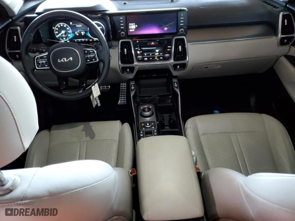 2023 Kia Sorento Plug-In Hybrid SX Prestige with VIN KNDRMDLH9P5198305, listed as a Copart auction lot 85779764 with 20,260 mi miles and Salvage Title. Bid and sale history available at carsss.com. Image 8.