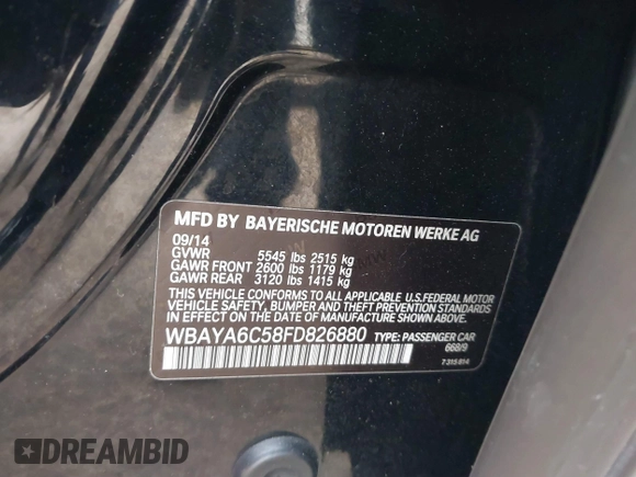 2015 BMW 7 Series 740i с VIN WBAYA6C58FD826880, выставлен на аукционе IAAI как лот 41360429 с пробегом 125 130 миль миль и . История ставок и продаж доступна на DreamBid. Изображение 9.