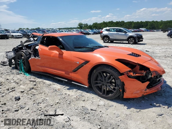 2019 Chevrolet Corvette Z51 1LT with VIN 1G1YH2D79K5115418, listed as a Copart auction lot 55996435 with Not provided miles and Salvage title. Bid and sale history available at DreamBid. Image 4.