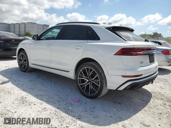 2019 Audi Q8 Prestige z VIN WA1FVAF10KD039615, wystawiony jako Copart lot #55595305 z przebiegiem 67 324 mil mil oraz Szkoda całkowita • Salvage title. Historia ofert i sprzedaży dostępna na DreamBid. Obrazek 2.