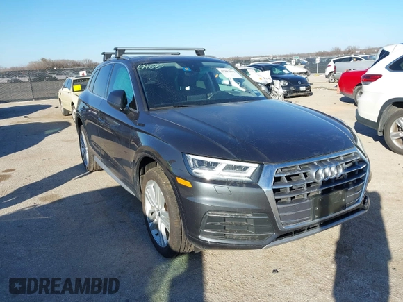 2020 Audi Q5 Premium Plus with VIN WA1BNAFY9L2076400, listed as a IAAI auction lot 41491879 with 34,854 mi miles. Bid and sale history available at carsss.com. Image 1.