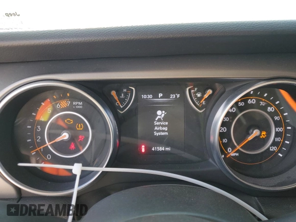 2023 Jeep Wrangler Sport S with VIN 1C4HJXDN7PW671722, listed as a Copart auction lot 42614755 with 41,584 mi miles and Salvage Title. Bid and sale history available at DreamBid. Image 9.