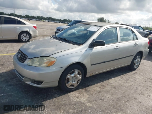 2003 Toyota Corolla CE with VIN JTDBR32E130010551, listed as a IAAI auction lot 42204515 with 129,759 mi miles and . Bid and sale history available at DreamBid. Image 2.