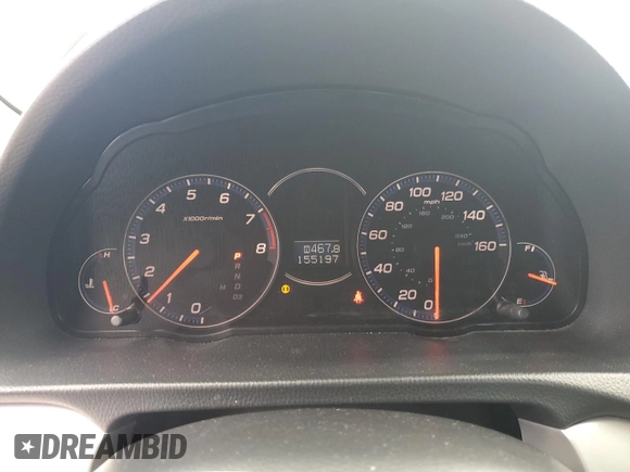2008 Acura TSX with VIN JH4CL968X8C004832, listed as a Copart auction lot 44086045 with 155,197 mi miles and Salvage Title. Bid and sale history available at carsss.com. Image 9.