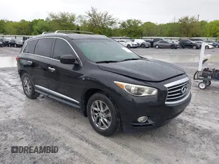 2015 Infiniti QX60 with VIN 5N1AL0MNXFC521070, listed as a IAAI auction lot 41967376 with 186,781 mi miles. Bid and sale history available at carsss.com. Image 1.
