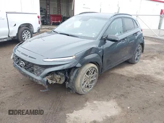 2022 Hyundai Kona N Line with VIN KM8K3CA32NU923862, listed as a IAAI auction lot 41826113 with 75,298 mi miles. Bid and sale history available at carsss.com. Image 6.