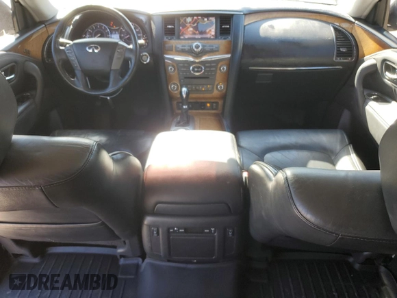 2012 Infiniti QX56 7-passenger with VIN JN8AZ2NF8C9515240, listed as a Copart auction lot 80625364 with 106,945 mi miles and Clean Title. Bid and sale history available at carsss.com. Image 8.