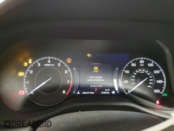 2021 Acura TLX w/Technology Package with VIN 19UUB6F42MA006599, listed as a Copart auction lot 42897175 with 34,447 mi miles and Salvage Title. Bid and sale history available at carsss.com. Image 9.