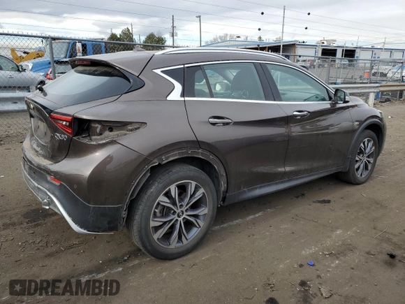 2017 Infiniti QX30 Luxury z VIN SJKCH5CR5HA036055, wystawiony jako Copart lot #79571703 z przebiegiem 47 152 mil mil oraz Szkoda całkowita • Salvage title. Historia ofert i sprzedaży dostępna na DreamBid. Obrazek 3.