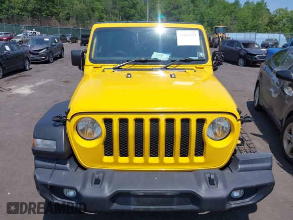 2021 Jeep Wrangler Unlimited Sport with VIN 1C4HJXKN9MW709420, listed as a IAAI auction lot 42403223 with 154,299 mi miles and . Bid and sale history available at DreamBid. Image 12.