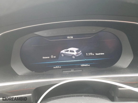 2019 Volkswagen Tiguan SEL Premium with VIN 3VV4B7AX4KM008958, listed as a Copart auction lot 45607605 with 109,465 mi miles and Clean Title. Bid and sale history available at carsss.com. Image 9.