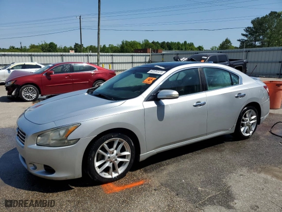 2010 Nissan Maxima 3.5 SV with VIN 1N4AA5AP2AC850521, listed as a Copart auction lot 52596325 with 98,555 mi miles and Salvage Title. Bid and sale history available at carsss.com. Image 1.