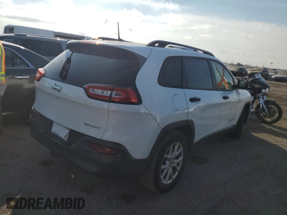 2016 Jeep Cherokee Altitude with VIN 1C4PJLAB6GW234549, listed as a Copart auction lot 58246085 with Not provided miles and Salvage title. Bid and sale history available at DreamBid. Image 3.