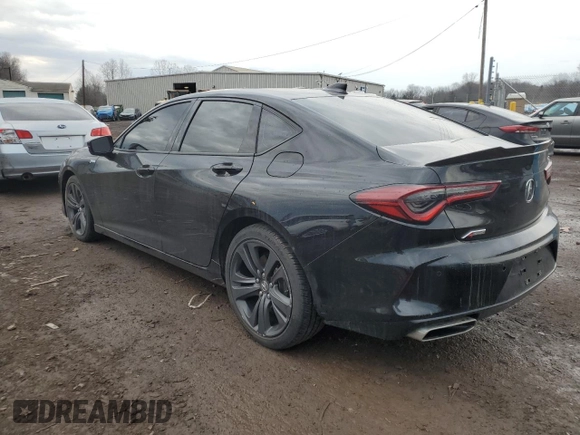 2021 Acura TLX w/A-Spec Package with VIN 19UUB5F52MA009957, listed as a Copart auction lot 46882175 with 42,245 mi miles and Salvage Title. Bid and sale history available at carsss.com. Image 2.