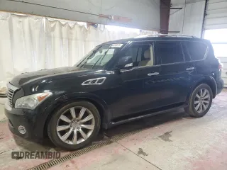 2011 Infiniti QX56 8-passenger with VIN JN8AZ2NC0B9300939, listed as a Copart auction lot 84938074 with 0 mi miles and Salvage Title. Bid and sale history available at carsss.com. Image 1.