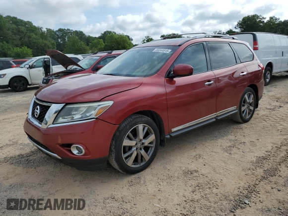 2013 Nissan Pathfinder SL with VIN 5N1AR2MM0DC688536, listed as a Copart auction lot 58344815 with 165,133 mi miles and Salvage title. Bid and sale history available at DreamBid. Image 1.