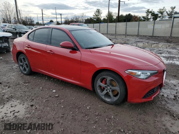 2018 Alfa Romeo Giulia with VIN ZARFAEDN3J7567151, listed as a Copart auction lot 85385364 with Not provided miles and Salvage title. Bid and sale history available at DreamBid. Image 4.