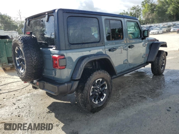 2025 Jeep Wrangler Rubicon with VIN 1C4PJXFN1SW526516, listed as a Copart auction lot 63259095 with 16,677 mi miles and Clean title. Bid and sale history available at DreamBid. Image 3.