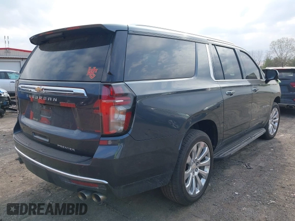 2021 Chevrolet Suburban Premier with VIN 1GNSKFKDXMR295929, listed as a IAAI auction lot 42033006 with 46,733 mi miles and . Bid and sale history available at DreamBid. Image 4.