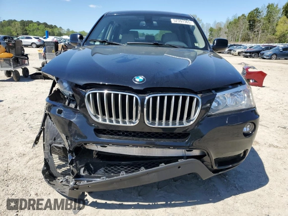 2014 BMW X3 xDrive28i with VIN 5UXWX9C52E0D22262, listed as a Copart auction lot 52397365 with 134,615 mi miles and Salvage Title. Bid and sale history available at DreamBid. Image 5.