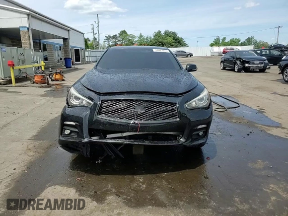 2014 Infiniti Q50 Sport with VIN JN1BV7AR8EM707401, listed as a Copart auction lot 58487675 with 125,487 mi miles and Salvage title. Bid and sale history available at DreamBid. Image 14.