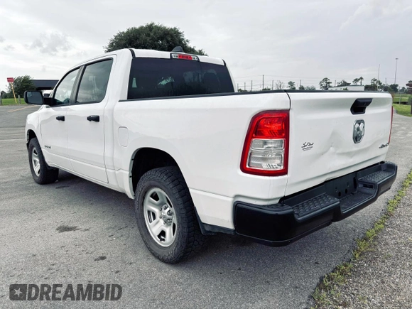 2022 Ram 1500 Tradesman with VIN 1C6RRFGG8NN241874, listed as a Copart auction lot 63913105 with 37,400 mi miles and Salvage title. Bid and sale history available at DreamBid. Image 3.