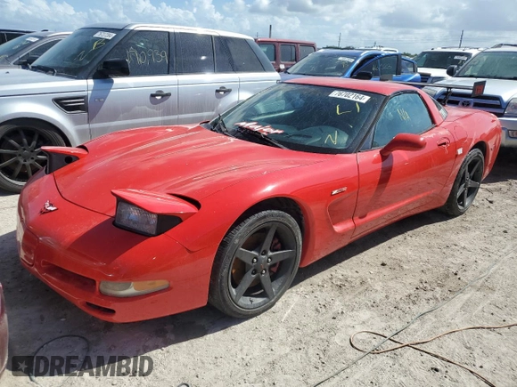 2002 Chevrolet Corvette with VIN 1G1YY22G825118684, listed as a Copart auction lot 76702164 with 0 mi miles and Non Repairable. Bid and sale history available at carsss.com. Image 1.