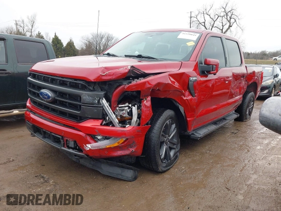 2023 Ford F-150 XL with VIN 1FTFW1E83PFA42070, listed as a IAAI auction lot 41520844 with 25,884 mi miles. Bid and sale history available at carsss.com. Image 17.