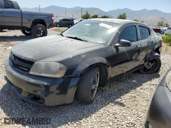 2014 Dodge Avenger SE with VIN 1C3CDZAB8EN222922, listed as a Copart auction lot 61455765 with 118,351 mi miles and Salvage title. Bid and sale history available at DreamBid. Image 1.
