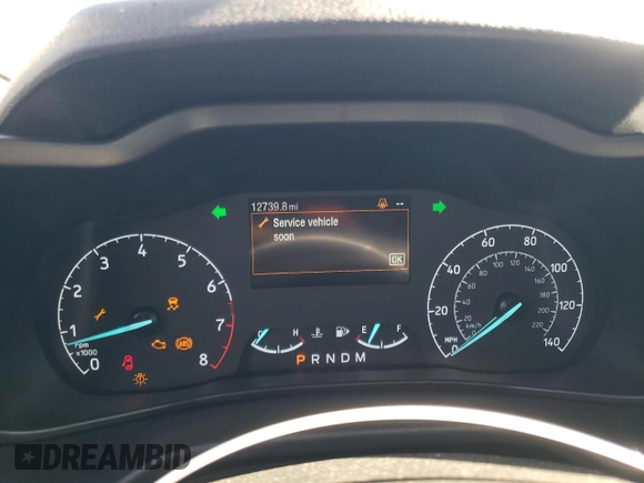 2022 Ford Transit Connect XL with VIN NM0LS7S23N1512090, listed as a Copart auction lot 46346735 with 12,739 mi miles and Salvage title. Bid and sale history available at DreamBid. Image 9.