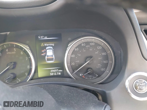 2020 Infiniti Q50 Luxe with VIN JN1EV7AP6LM201347, listed as a IAAI auction lot 41541566 with 29,697 mi miles and . Bid and sale history available at DreamBid. Image 7.