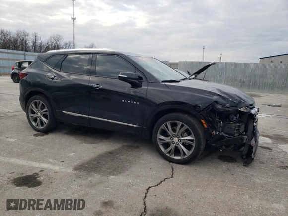 2020 Chevrolet Blazer Premier with VIN 3GNKBLRS3LS703167, listed as a Copart auction lot 86079694 with 41,740 mi miles and Salvage title. Bid and sale history available at DreamBid. Image 4.