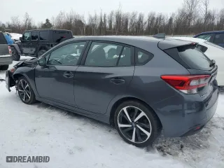 2022 Subaru Impreza Sport with VIN 4S3GTAM61N3701789, listed as a Copart auction lot 43802055 with 26,982 mi miles and Salvage Title. Bid and sale history available at carsss.com. Image 2.