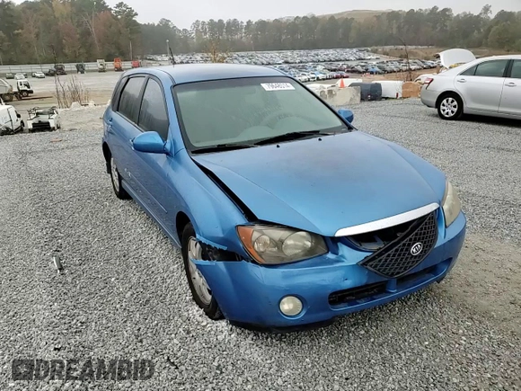 2005 Kia Spectra with VIN KNAFE161955108612, listed as a Copart auction lot 79648514 with 156,963 mi miles and Salvage Title. Bid and sale history available at carsss.com. Image 10.