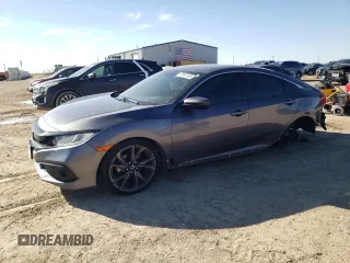 2019 Honda Civic Sedan Sport with VIN 19XFC2F85KE046315, listed as a Copart auction lot 47567155 with 56,983 mi miles and Salvage Title. Bid and sale history available at carsss.com. Image 1.