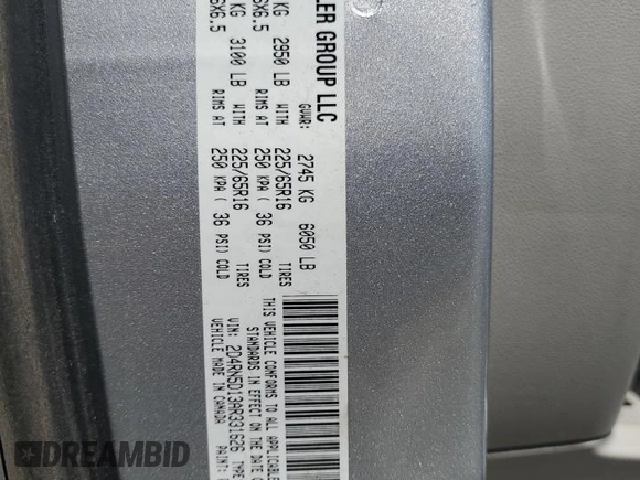 2010 Dodge Grand Caravan SXT z VIN 2D4RN5D13AR331626, wystawiony jako Copart lot #55522315 z przebiegiem 170 202 mil mil oraz Czysty tytuł • Clean title. Historia ofert i sprzedaży dostępna na DreamBid. Obrazek 13.