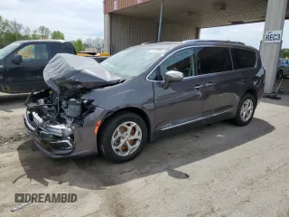 2021 Chrysler Pacifica Limited with VIN 2C4RC3GGXMR595485, listed as a Copart auction lot 56190945 with 55,832 mi miles and Salvage title. Bid and sale history available at DreamBid. Image 1.