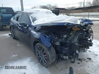 2021 Infiniti Q50 Red Sport 400 with VIN JN1FV7DR4MM880313, listed as a IAAI auction lot 41317967 with Not Provided miles and . Bid and sale history available at carsss.com. Image 1.