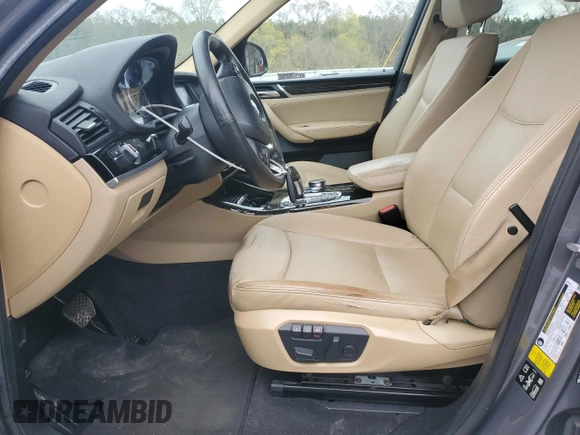 2017 BMW X3 xDrive28i with VIN 5UXWX9C52H0T11554, listed as a Copart auction lot 50322515 with Not Provided miles and Clean Title. Bid and sale history available at DreamBid. Image 7.