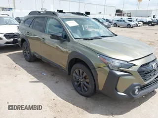 2025 Subaru Outback Onyx z VIN 4S4BTALC4S3220170, wystawiony jako IAAI lot #42094213 z przebiegiem 303 mil mil oraz . Historia ofert i sprzedaży dostępna na DreamBid. Obrazek 1.