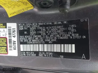 2013 Toyota Sienna XLE AAS with VIN 5TDYK3DC4DS327135, listed as a IAAI auction lot 42026628 with 141,982 mi miles. Bid and sale history available at carsss.com. Image 9.