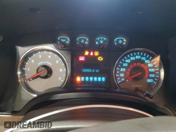 2010 Ford F-150 XL with VIN 1FTEX1E83AFC42916, listed as a Copart auction lot 50404535 with 130,903 mi miles and Salvage Title. Bid and sale history available at carsss.com. Image 9.
