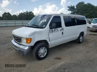 2007 Ford Econoline Passenger XL with VIN 1FMNE11L77DA19889, listed as a Copart auction lot 60891385 with 275,661 mi miles and Salvage title. Bid and sale history available at DreamBid. Image 1.